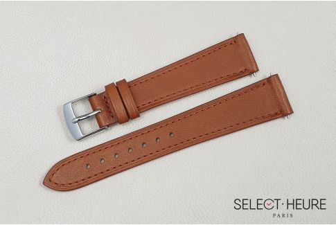 Black vintage SELECT-HEURE leather NATO watch strap, black buckles