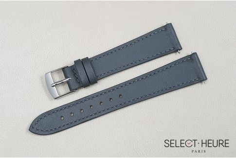 Grey Pure SELECT-HEURE women leather watch strap, quick release spring bars