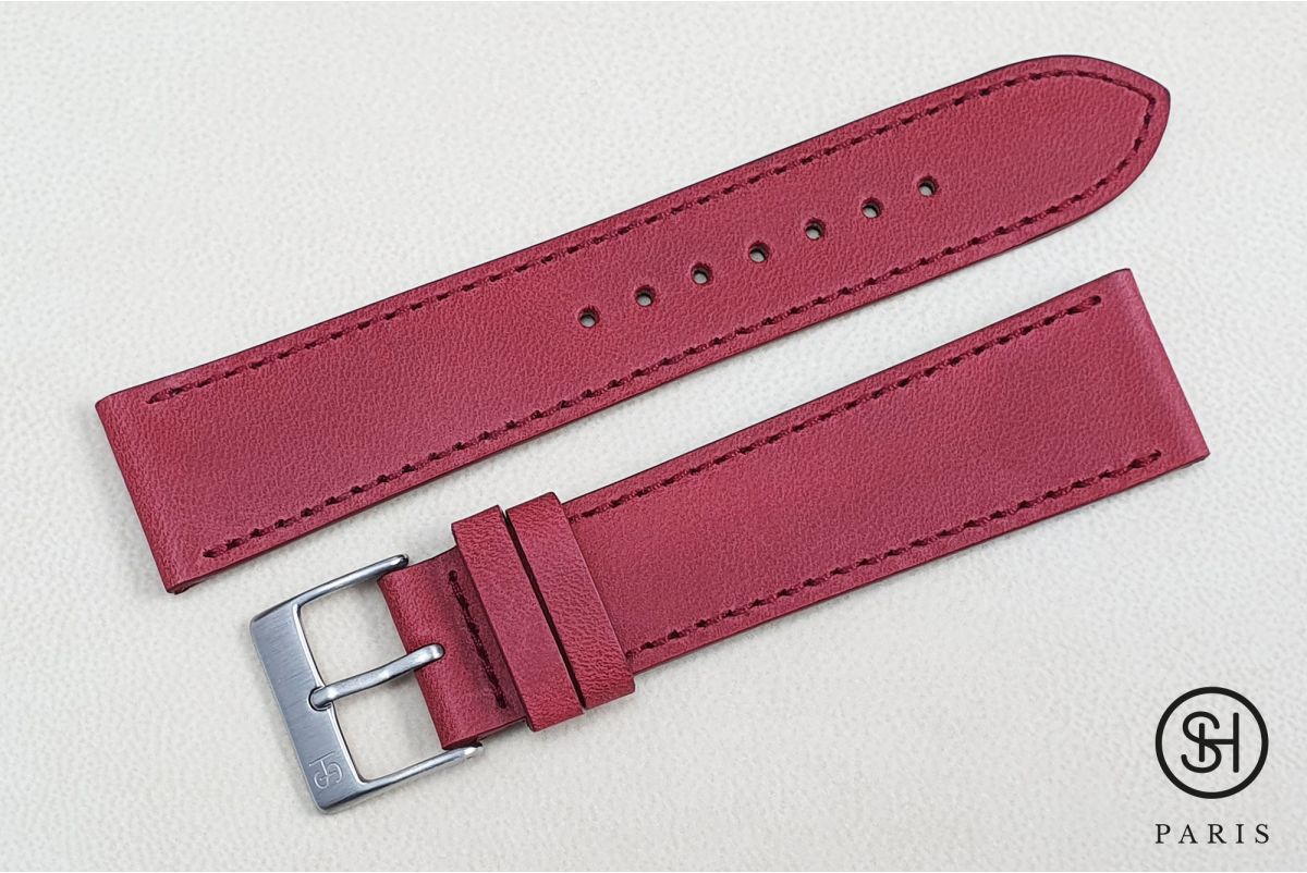 Bourgogne Italian leather SELECT-HEURE Essential watch strap