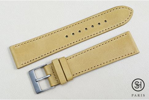 Honey Italian leather SELECT-HEURE Essential watch strap