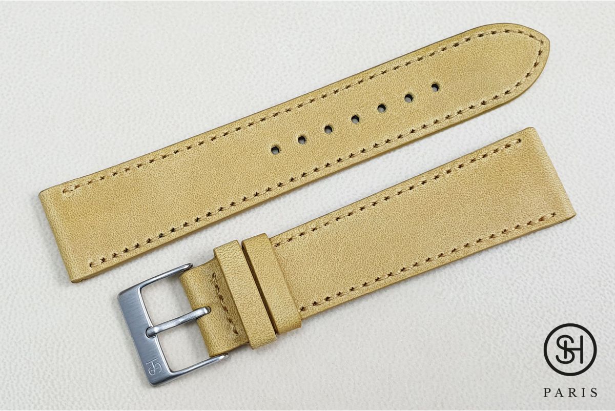 Honey Italian leather SELECT-HEURE Essential watch strap