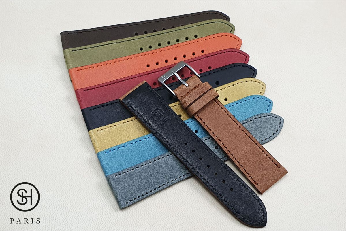 Honey Italian leather SELECT-HEURE Essential watch strap