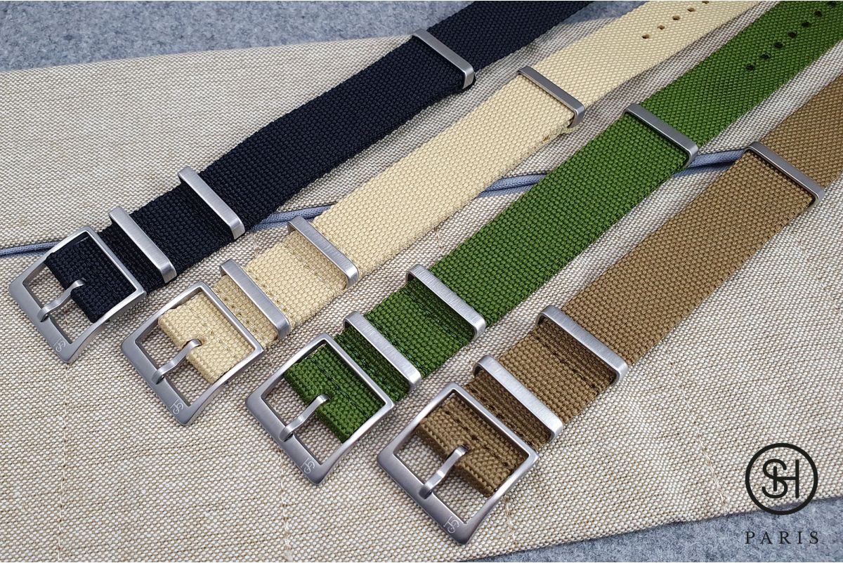 Sandy Beige Canvas nylon SELECT-HEURE NATO watch strap