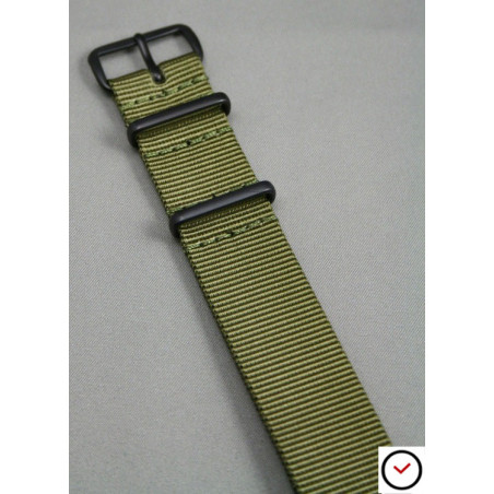 PVD NATO watch strap, Olive Green (resistant fabric)