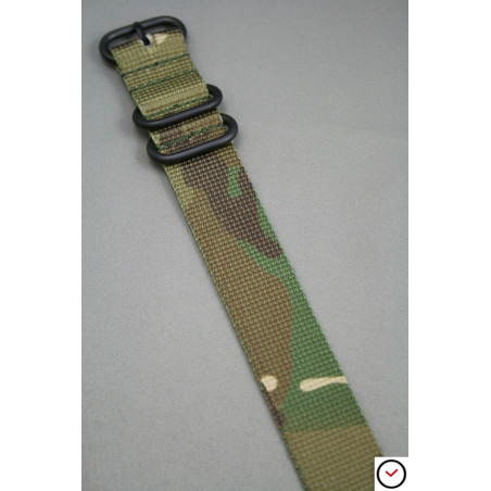 PVD ZULU (RHINO) watch strap Camouflage, thick & resistant fabric