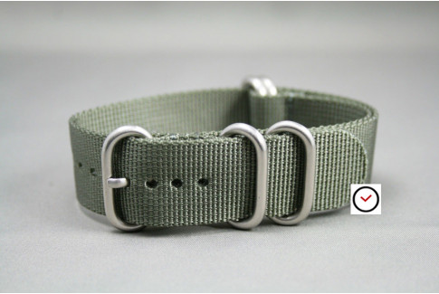 Green Grey NATO ZULU nylon strap (highly resistant fabric)