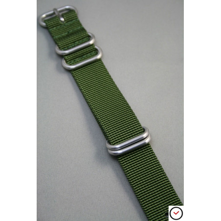 NATO ZULU watch strap, thick nylon, Military Green