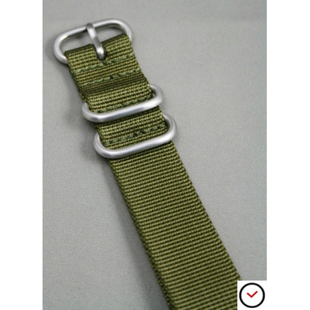 NATO ZULU watch strap, thick nylon, Olive Green