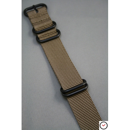 NATO ZULU watch strap, thick nylon, Bronze Brown