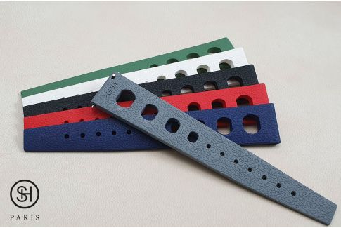 Black Racing SELECT-HEURE FKM rubber watch strap (a.k.a. "Tropic"), quick release spring bars (interchangeable)