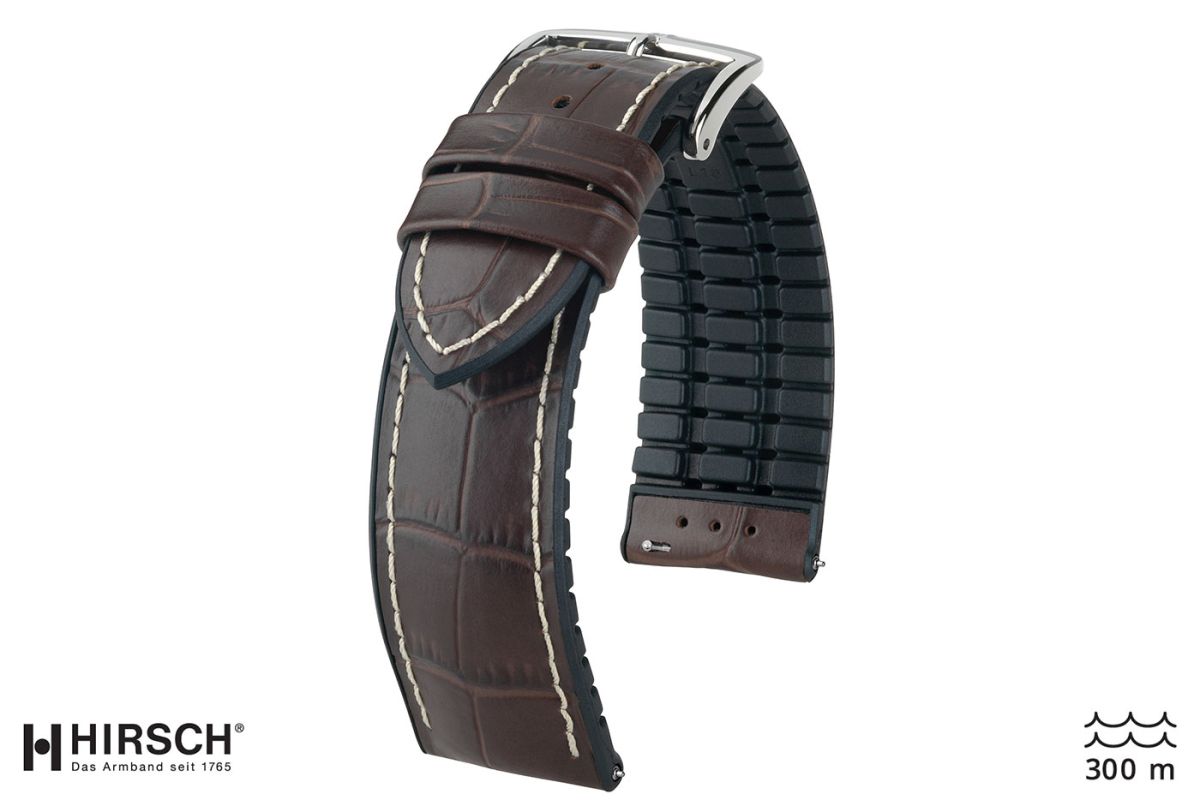 Brown George HIRSCH watch bracelet (waterproof)