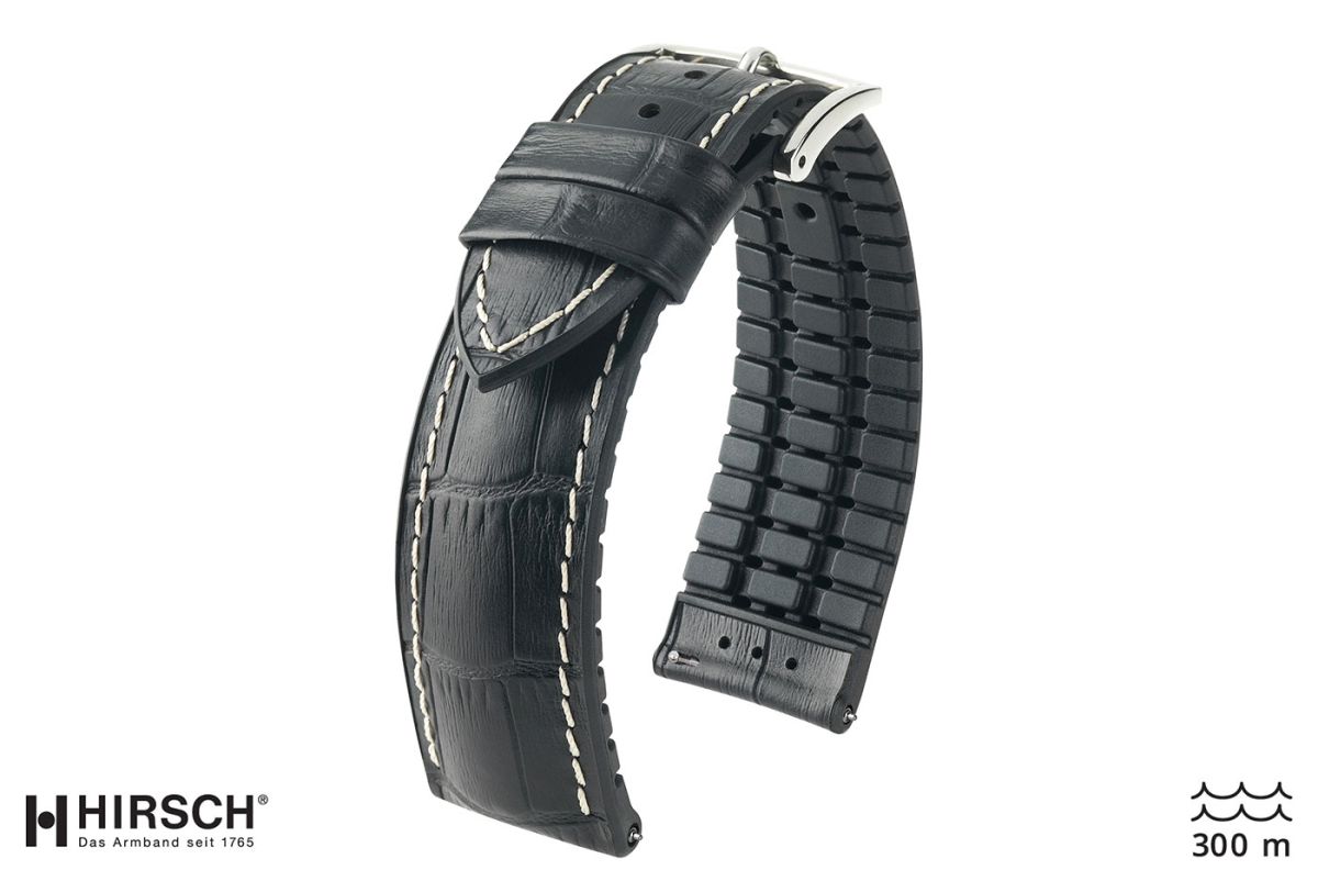 Black George HIRSCH watch bracelet (waterproof)