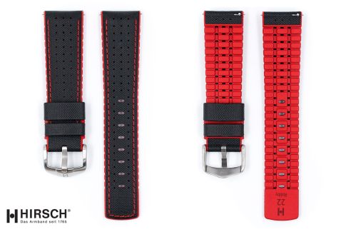 Black Red Robby HIRSCH watch bracelet (waterproof)