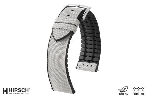 Grey recycled canvas NEW Arne HIRSCH watch bracelet (waterproof)