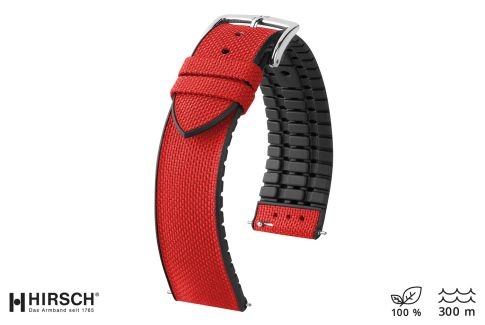Red recycled canvas NEW Arne HIRSCH watch bracelet (waterproof)