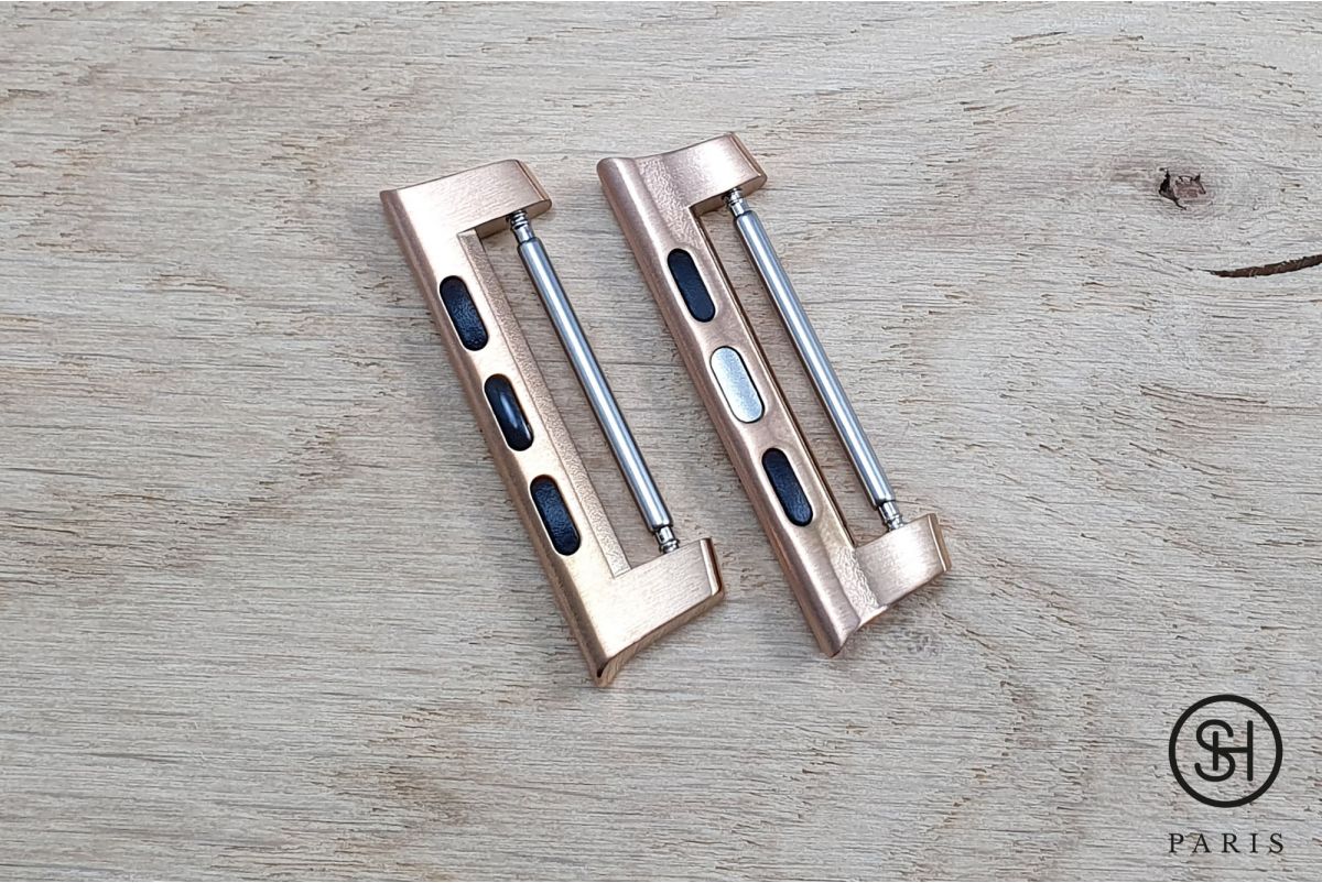 Strap Adapters for Apple Watch Series 7, 8, 9, 10 & Ultra - Rosegold Stainless Steel