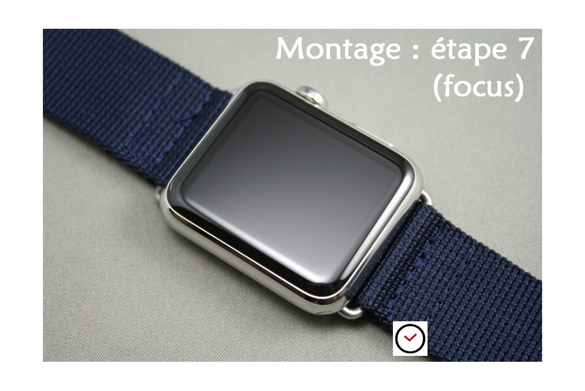 Adaptateurs bracelets Apple Watch 42, 44 et 45mm, acier inox or rose