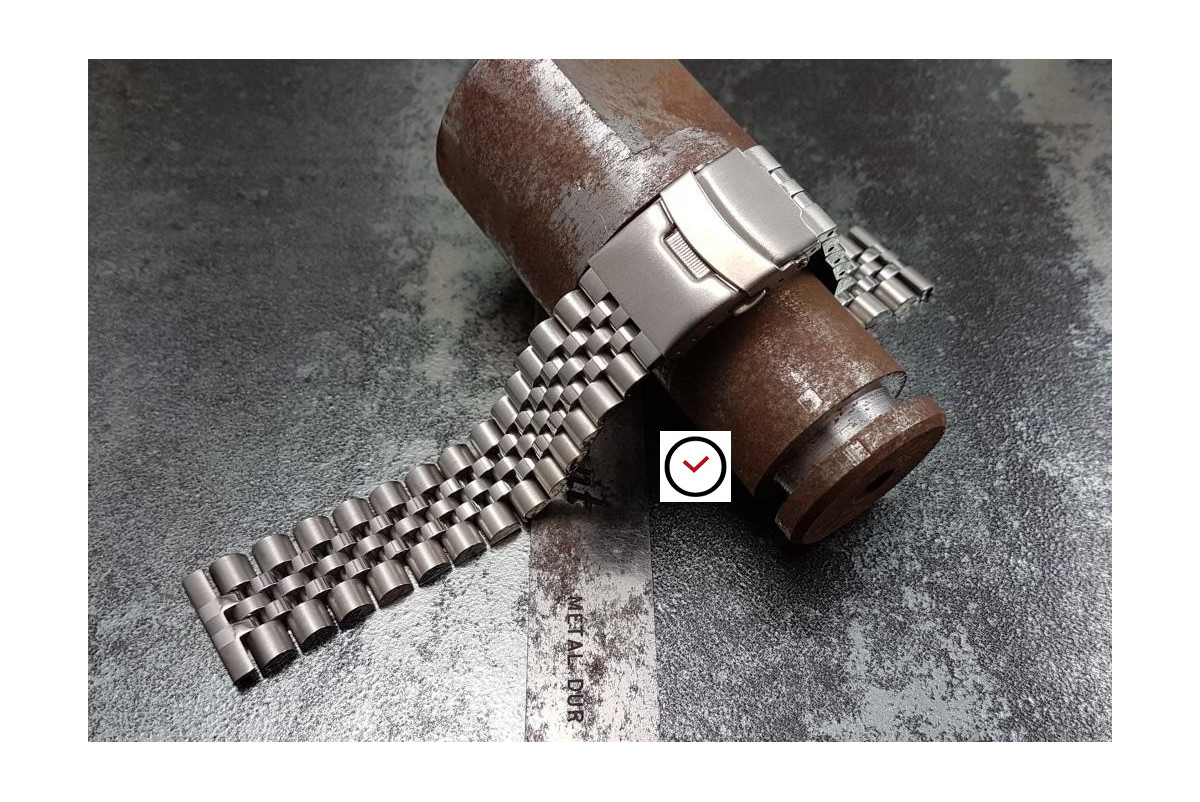 Bracelet montre Super Jubilee acier inox (métal) - largeurs 20 & 22mm