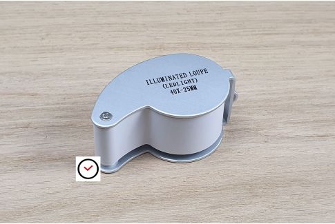 LED lighting pocket Triplet magnifier x40