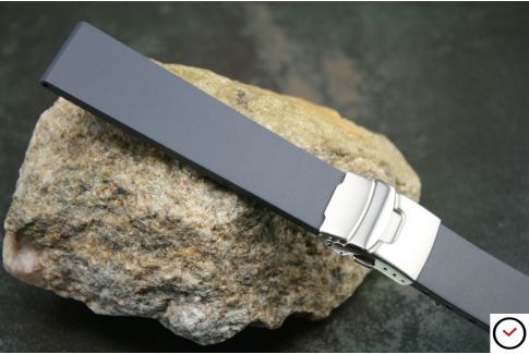 rubber watch strap with clasp