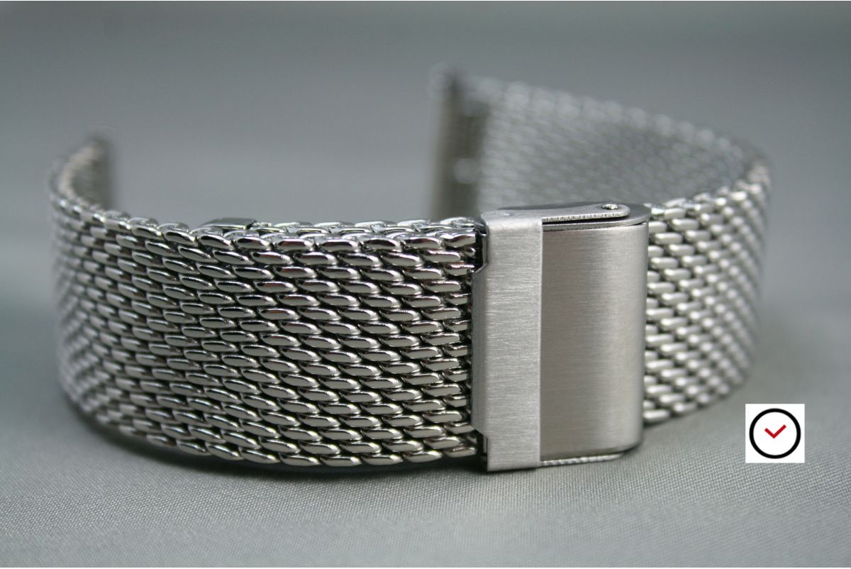 Magnetic Clasp Stainless Steel Metal Mesh Milanese Bracelet 24mm Watch Band  #5041