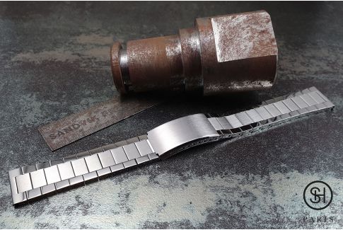 20mm or 22mm or 24mm Polished Watch Band Straight End, Super Engineer I  316L Stainless Steel